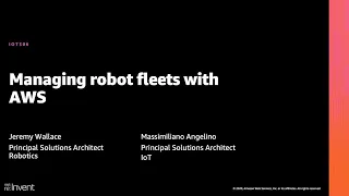 AWS re:Invent 2020: Managing robot fleets with AWS