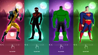 DC Marvel Tiles Hop, Wolverine vs Miles Morales vs Hulk vs Superman