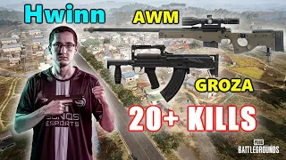 Soniqs Hwinn - 20+ KILLS - GROZA + AWM - SQUADS - PUBG