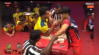 Aryan kandari (80kg) vs Dheeraj Singh (80kg) # pro panja league#armwrestling #viral