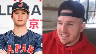 Mike Trout is asked about batting against Shohei Ohtani in the upcoming World Baseball Classic