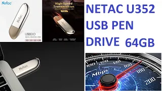 NETAC U352 USB FLASH DRIVE SPEED TEST - READ and Write speed test - file copy speed test