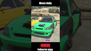 Gta 5 Honda Civic Meet #Shorts