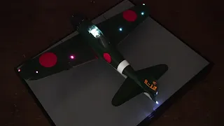 Zero Fighter A6M 1:18 scale model kit - night lights