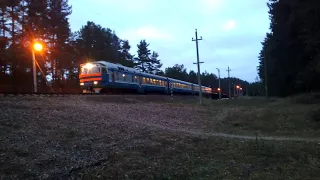 ДР1А,с поездом"Глубокое-Молодечно.