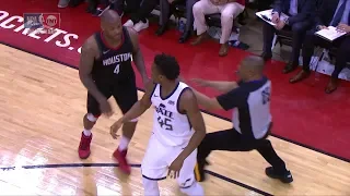 Donovan Mitchell & PJ Tucker Fight for the Ball | Jazz vs Rockets - Game 2 | 2018 NBA Playoffs