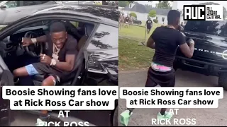 Boosie Pulls Over & Jumps Out Car To Show Love To Fans At Rick Ross Car Show