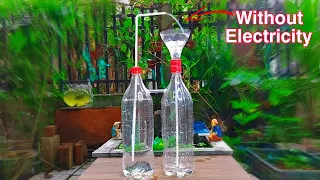 How to Make an Automatic Water Fountain without Electricity from plastic bottles