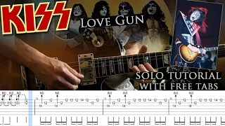 Kiss - Love Gun guitar solo lesson (with tablatures and backing tracks)