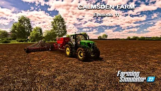 Seeding SOYBEANS. Baling/collecting grass. Plowing fields | Calmsden farm | FS22 | Timelapse #11