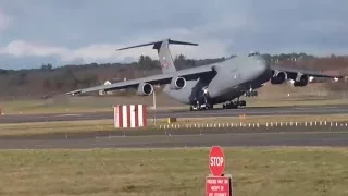 C5-B Galaxy screams her way out of Prestwick 13/02/2016