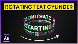 (EASY) Rotating Text Cylinder | After Effects Tutorial 2021