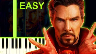 DOCTOR STRANGE IN THE MULTIVERSE OF MADNESS THEME - EASY Piano Tutorial