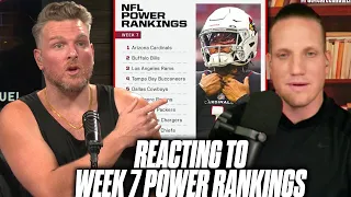 Pat McAfee & AJ Hawk Reacts To ESPN's Week 7 NFL Power Rankings