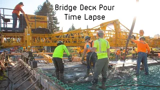 Bridge Deck Concrete Pour Time Lapse