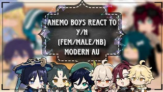 Anemo Boys react to Y/N || Fem/Male/Nb || {Modern AU❗} || •GI•GN•(+Aether)