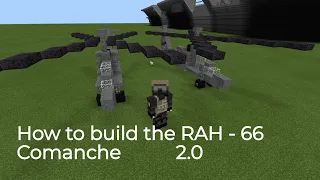 Minecraft tutorial - How to build the Rah 66 - Comanche Stealth Attack Helicopter 2.0 ( simple )