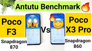 Poco X3 Pro vs Poco F3 Antutu Benchmark Comparison snapdragon 860 vs snapdragon 870