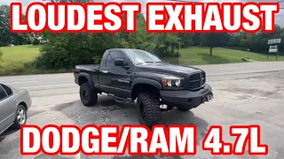 Top 5 LOUDEST EXHAUST Set Ups for Dodge/RAM 4.7L V8 MAGNUM!