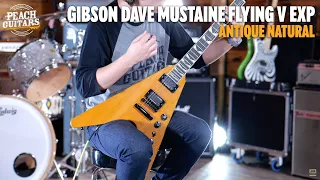 No Talking...Just Tones | Gibson Dave Mustaine Flying V EXP Antique Natural