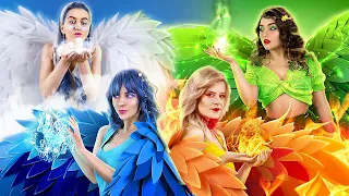 Fire, Water, Air, and Earth Fairies! Four Elements in Real Life