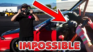 Pro Drifter Tries to Drift WITHOUT a Steering Wheel?!