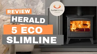 Hunter Stoves Herald 5 Slimline Eco 2022 Single Door Wood Burning Stove
