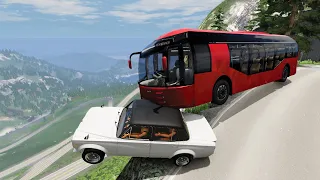 Cliff Drop Crashes #6 - BeamNG Drive | CrashIcon