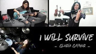 I Will Survive - Gloria Gaynor | DRUM, BASS & VIOLIN COVER by Vee drumz