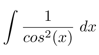 Integral of 1/cos^2(x) (substitution)