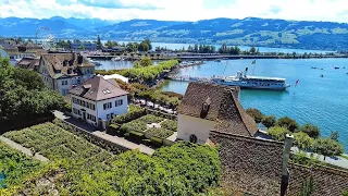 Stepping into Switzerland’s MEDIEVAL TIMES in the TOWN OF ROSES, Rapperswil-Jona (4K)