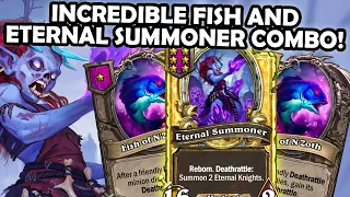 16 ETERNAL KNIGHTS Per BATTLE?! FISH And ETERNAL SUMMONER COMP! | Hearthstone Battlegrounds