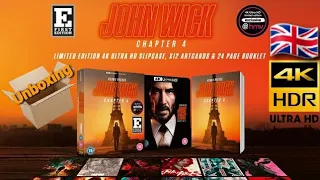 Unboxing John Wick: Chapter 4 4K First Edition HMV Exclusive UK (Limited Edition 4K Slipcase)