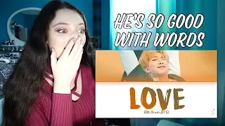 BTS 방탄소년단 RM - Trivia 承 Love Lyrics Reaction!!