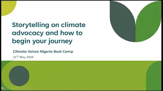Storytelling on Climate Advocacy and How to Begin Your Journey