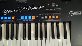 You're a Woman- Bad Boys Blue - Cover by Yamaha Genos Keyboard Love Music