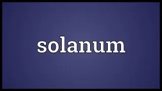 Solanum Meaning