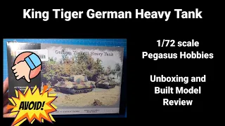 King Tiger German Heavy Tank 1/72 Pegasus Hobbies Unboxing and Built Model Review