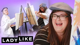 Kristin And Devin Paint Portraits Of Each Other • Ladylike