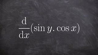 How to implicitly differentiate the product rule with trig