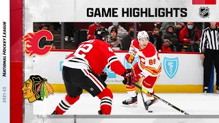 Flames @ Blackhawks 1/2/22 | NHL Highlights