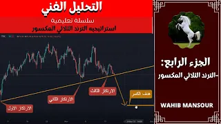 شرح استراتيجية الترند الثلاثي المكسور بطريقة عملية وهي عبارة عن تحليل فني حقيقي لصفقات حقيقية.