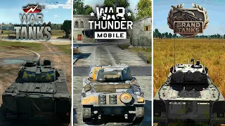 War Thunder  Mobile VS War of Tanks VS Grand Tanks Comparison