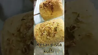Kesar Pista Kulfi Recipes | Saffron Pistachio Kulfi #youtubeshorts #kulfirecipe