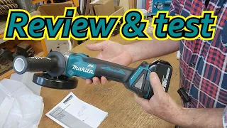 Makita Cordless 125mm Angle Grinder Unboxing & Review PLUS Test run! LXT 18V Brushless DGA504