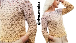💎LOVELY! This blouse, jumper will be crocheted even by a beginner! It fits simply, looks spectacular