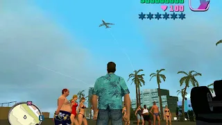 Oldschool пробный видос на GTA: Vice City Deluxе - лаги и глюки + взрыв тачки