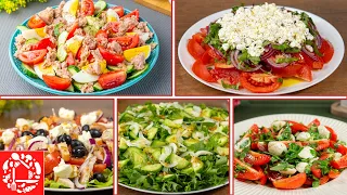 5 SALADS in 15 minutes! Very tasty and simple!