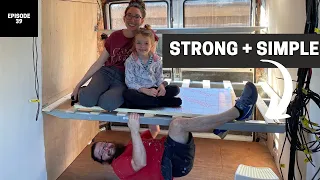 Super Strong Suspended Van Bed Build Feat. Ikea Hack | Mercedes Vario Van Conversion Series Ep.39