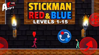 Stickman 3D : Red Blue Escape - Levels 1-15 (Gameplay)